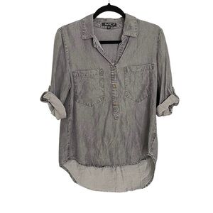 VELVET HEART Ava Button Up Blouse Grey S
